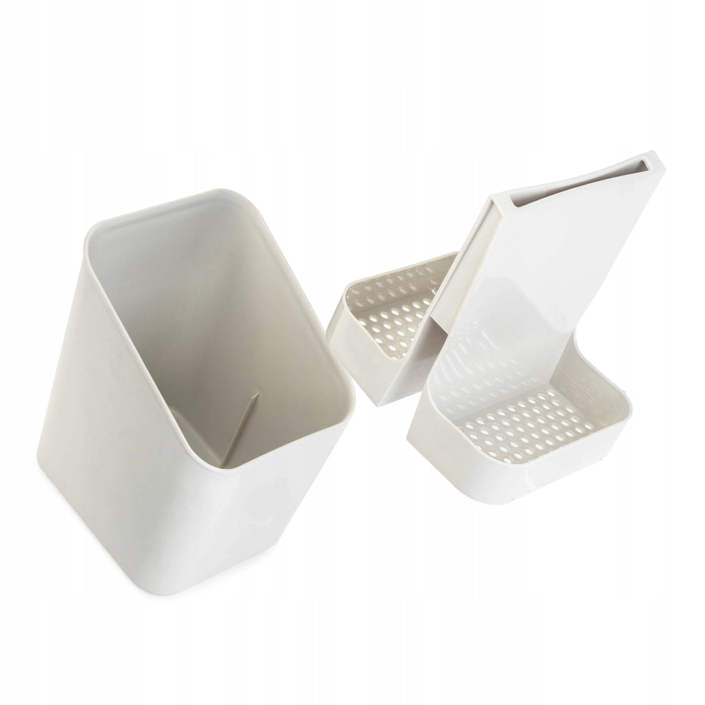 KADAX Scolaposate Organizer per utensili, contenitore in plastica bianca