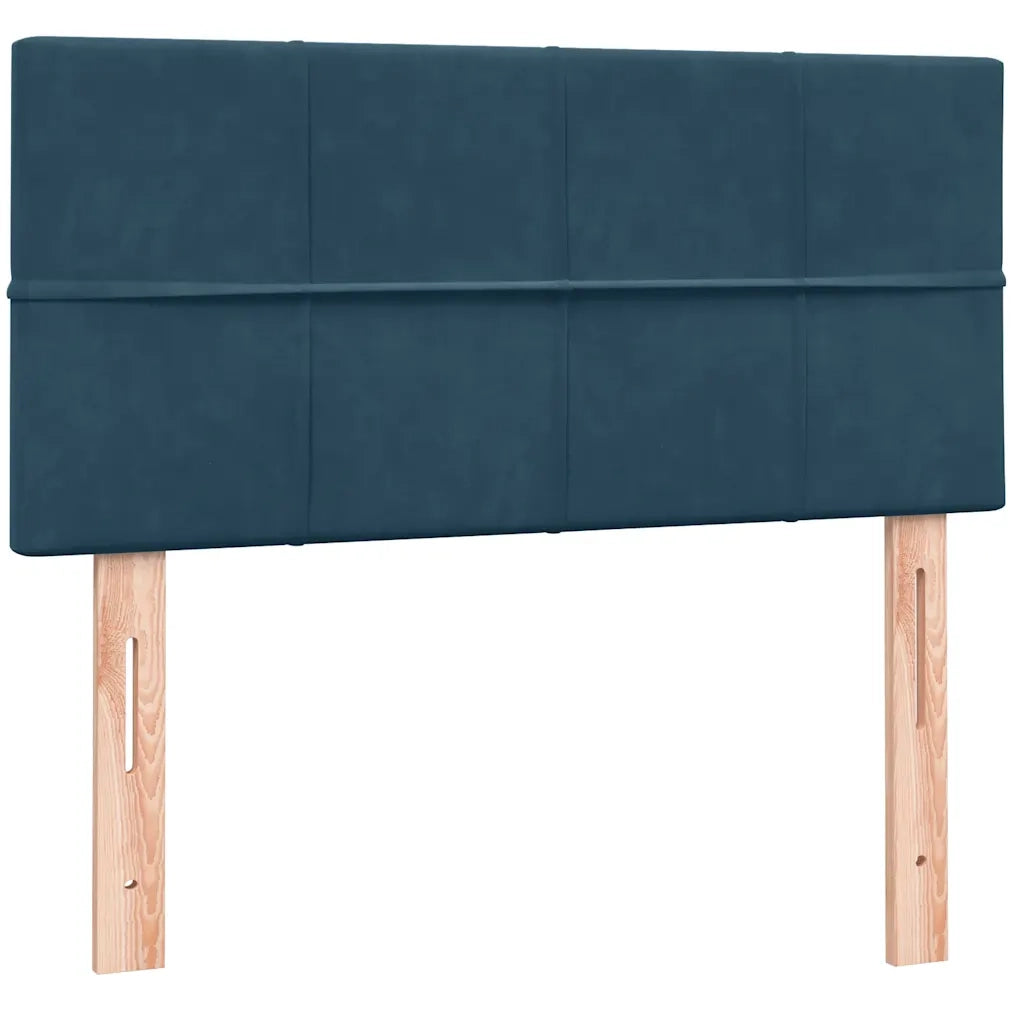 Giroletto a Molle con Materasso Blu Scuro 80x220 cm Velluto 3317551