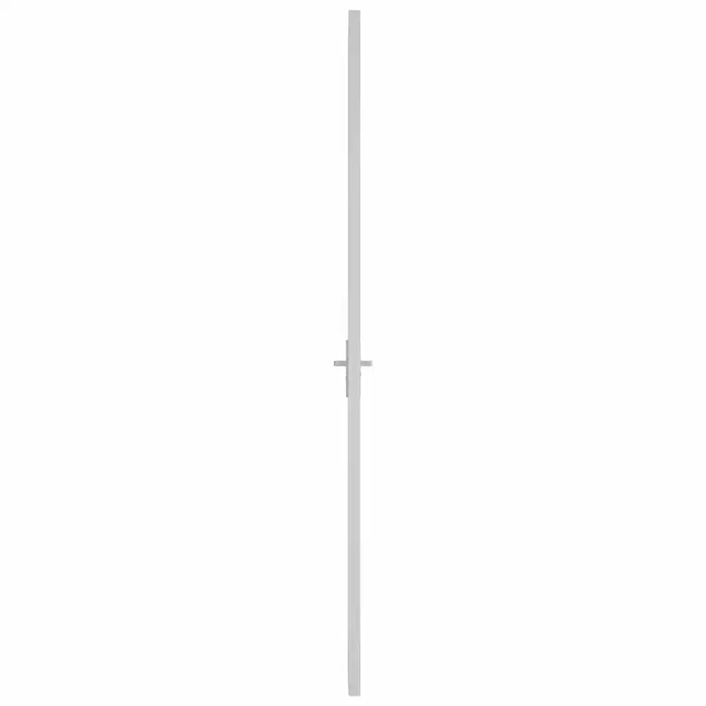 Porta Interna 83x201,5 cm Bianco Opaco Vetro e Alluminio 350577