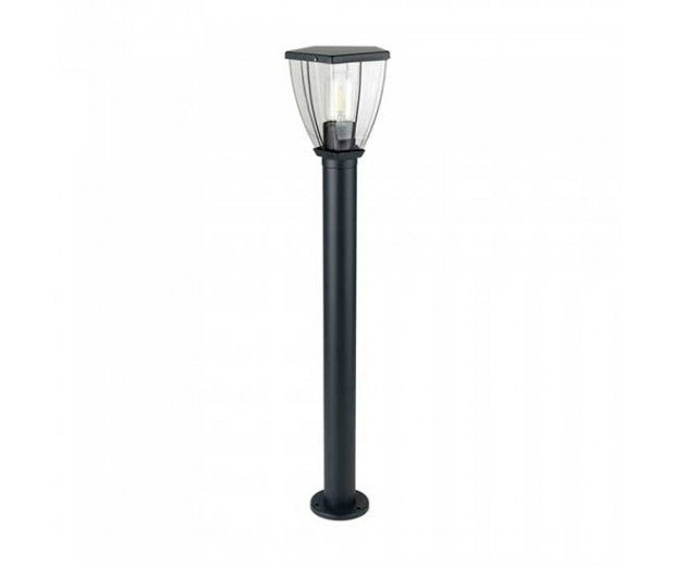 Portalampada da giardino lanterna in acciaio inox grigio opaco fissaggio a terra 80CM IP44 1xE27 - SKU 8629