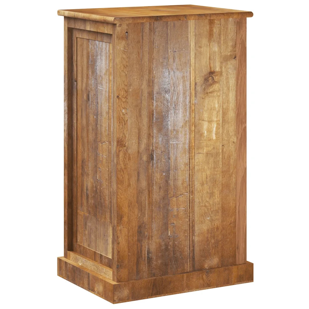 Scarpiera a 4 Livelli con Cassetto Legno Massello di Recupero 243974