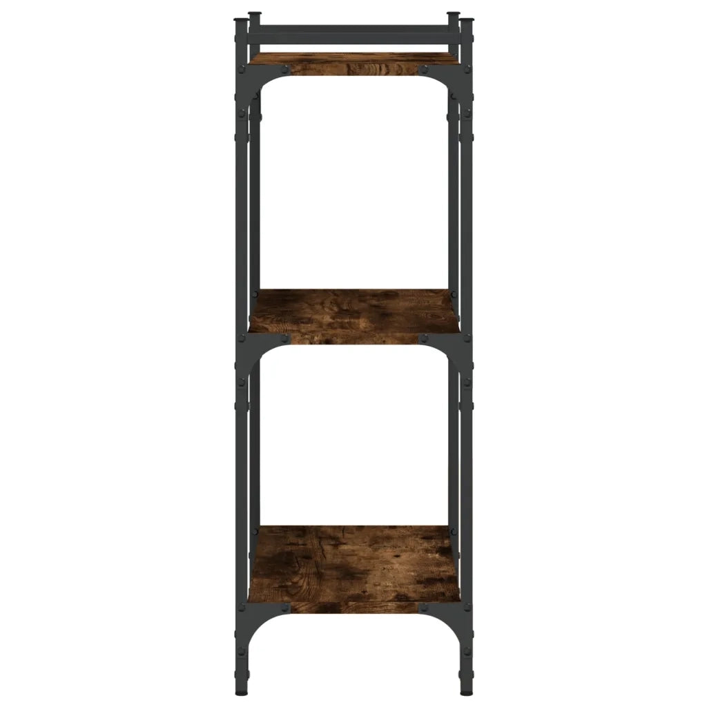 Libreria a 3 Ripiani Rovere Fumo 60x30x86 cm Legno Multistrato 837649