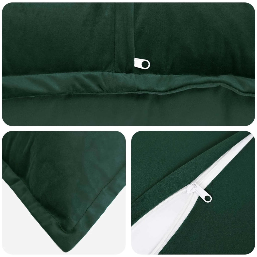 Cuscino con cuscino HOUTEN 6 pz Verde Scuro Velluto 933535