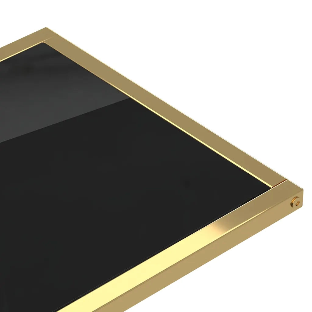 Tavolino | Tavolo laterale per Computer Nero 50x35x65 cm in Vetro Temperato