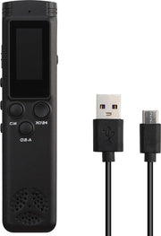 Registrazione vocale professionale 64GB con cancellazione del rumore HD registrazione uno-tocco con lettore MP3 registrazione attivata da voce - uso riunioni lettura classe