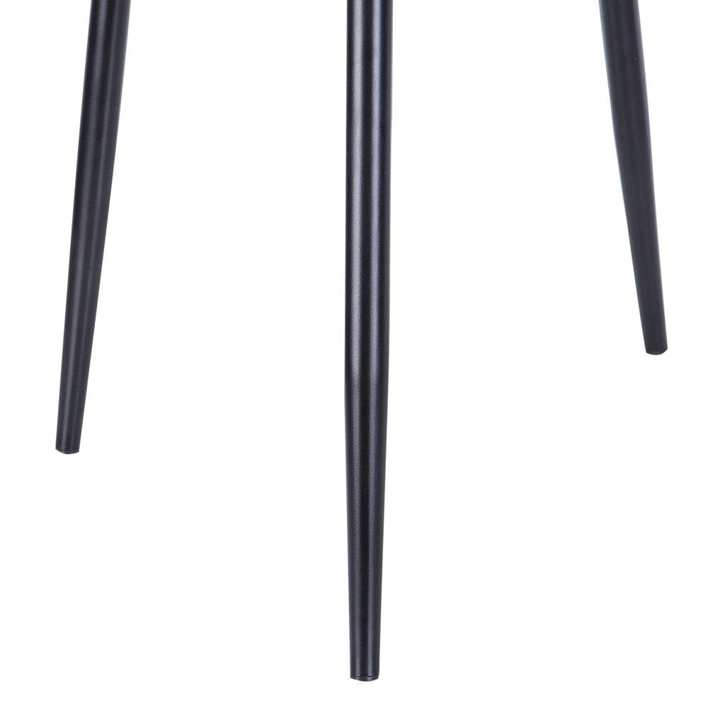Set di 2 sedie da pranzo Cucina con rivestimento trapuntato in ecopelle marrone dorato