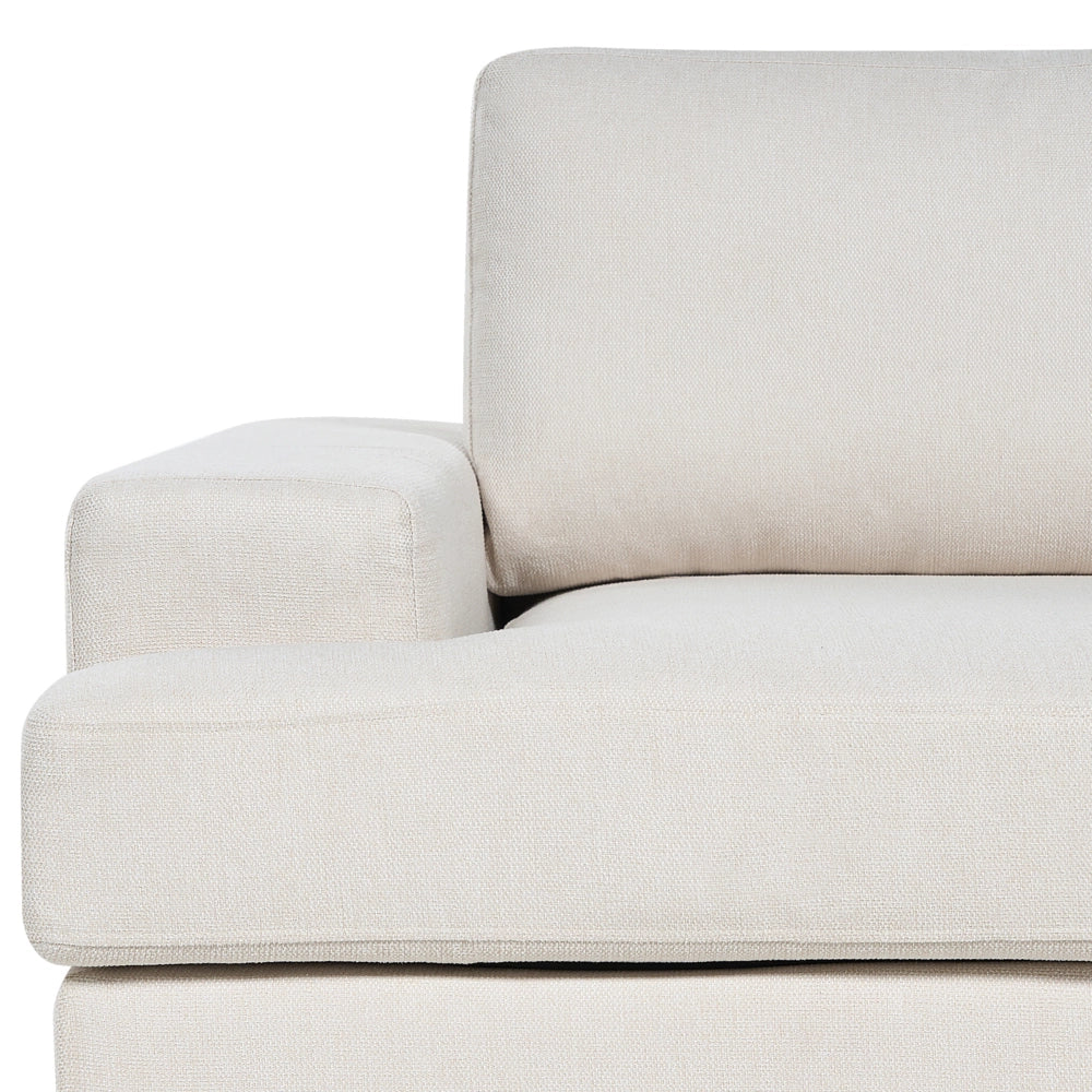 Set da salotto a 5 posti imbottito in tessuto poliestere con poltrona schienale imbottito Beige Chiaro divano classico per il soggiorno