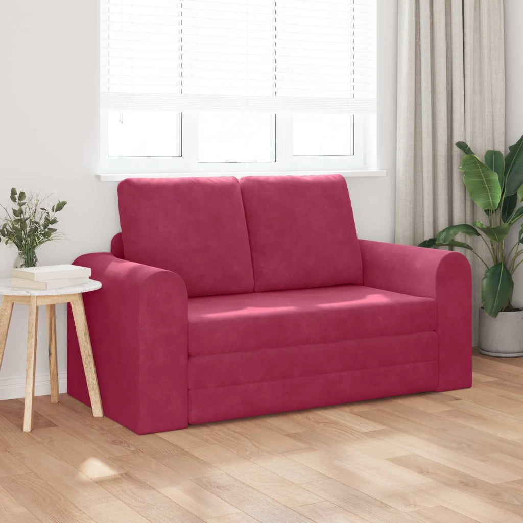 Divano letto | Sof¨¤ letto | Letto singolo Rosso Vino 148 x 71 x 83 cm Velluto
