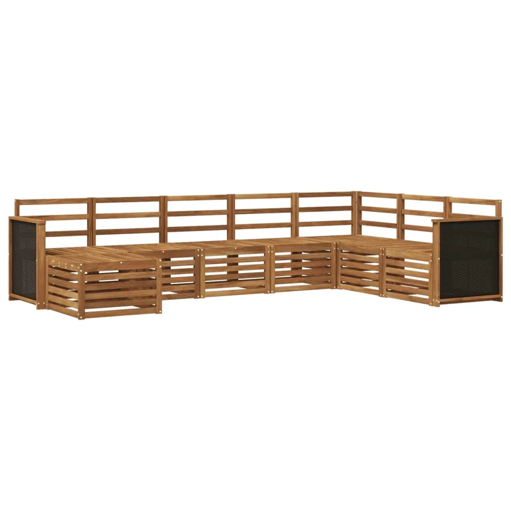 Set di divani da esterno 6 pz Naturale Legno di Acacia Massello 3384700