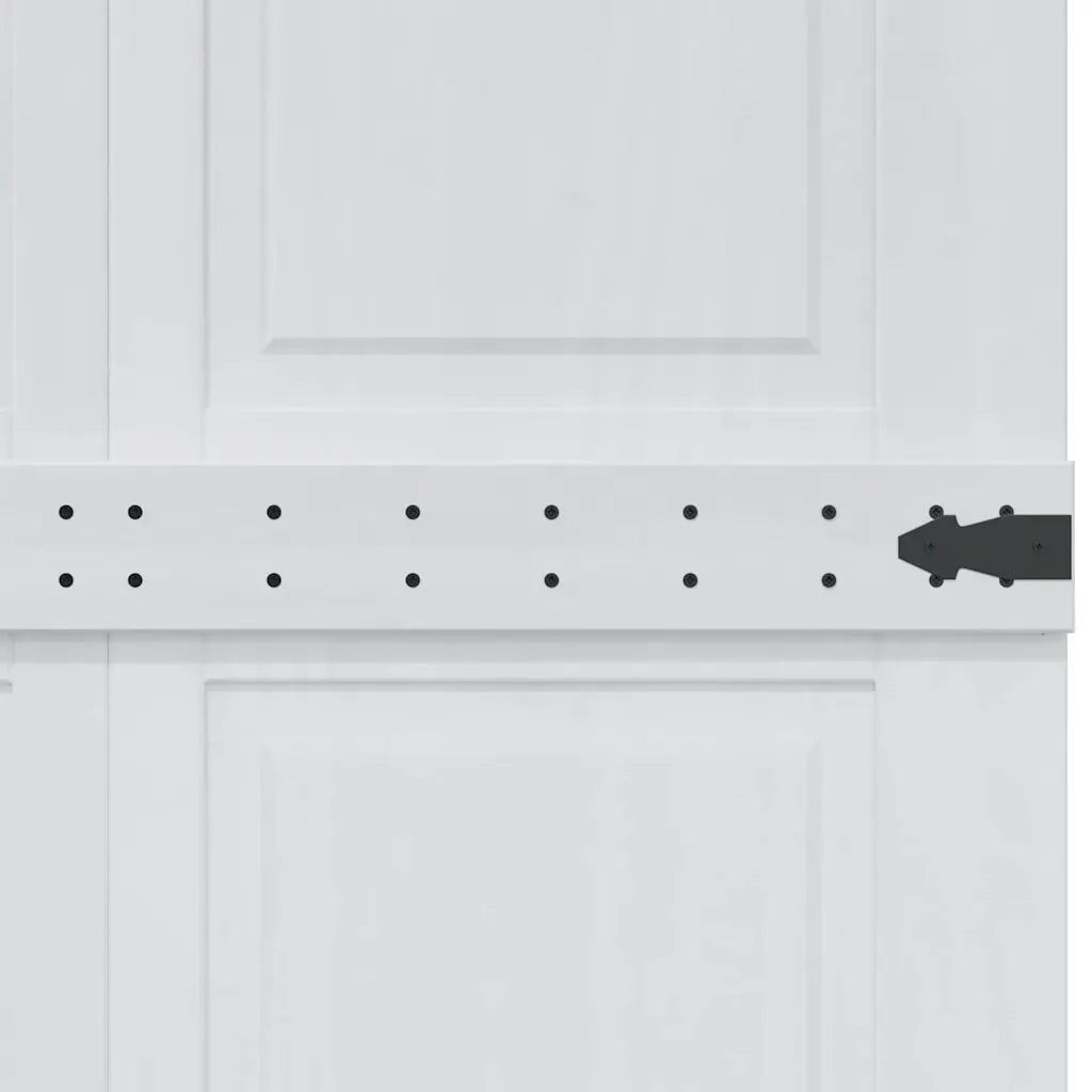 Porta del fienile Corona 90 x 210 cm Legno Massello di Pino