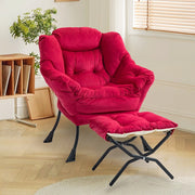 Poltrona Relax con Poggiapiedi Pieghevole e Tasca Laterale ¨C MINIMAL ¨C Tessuto, Stile Moderno