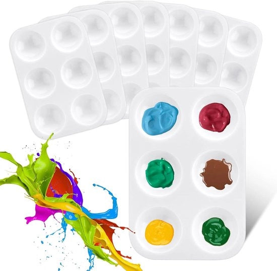 Set di palette mini 88 x 125 cm - tablet di colore per acrilico e acquarello - palette in plastica per pittura e educazione artistica