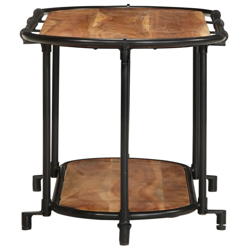 Mobile porta TV con ampio spazio di archiviazione stile industriale 100 x 42 x 40 cm legno massello di acacia marrone 02_0057613
