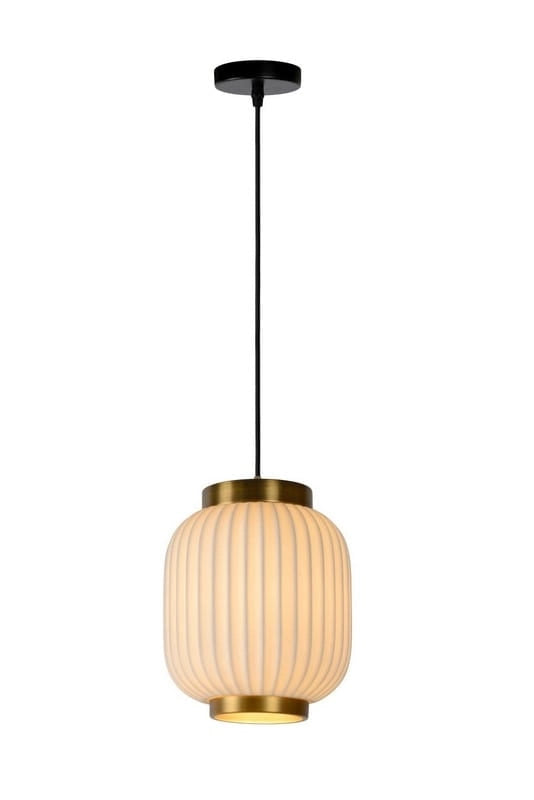 Lampada a sospensione Lucide Gosse E27 oro/bianco 170 cm