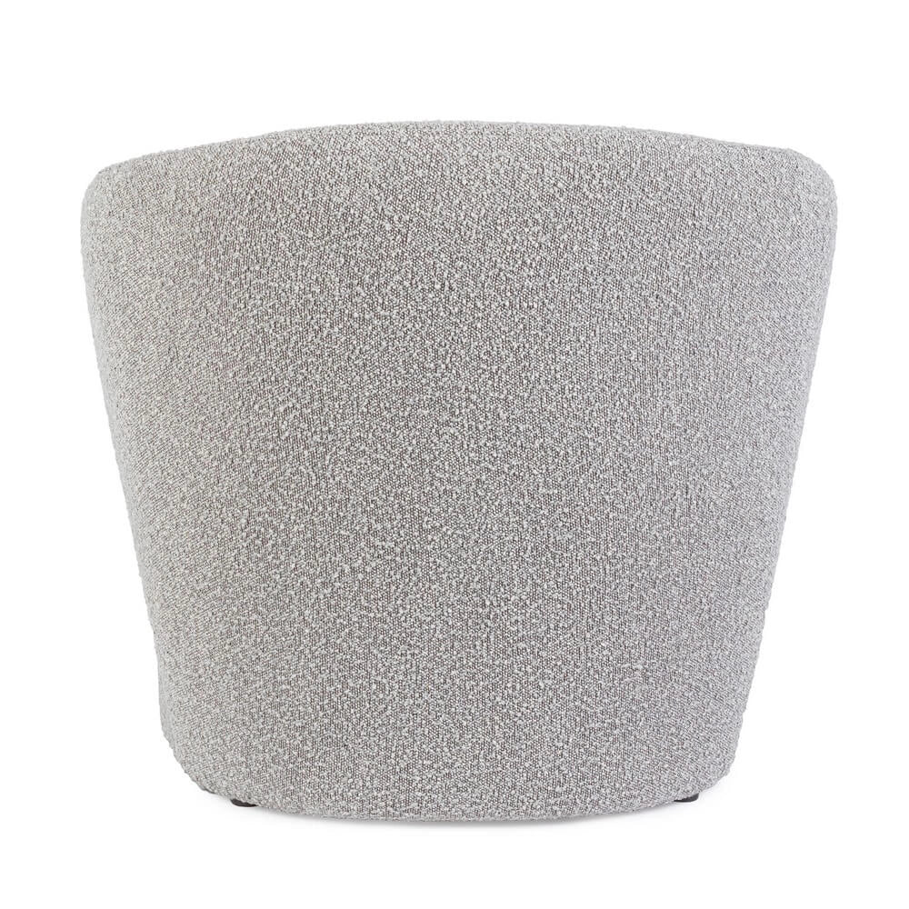 Poltrona Imbottita in Tessuto Bouclé Design Arrotondato - RENATA