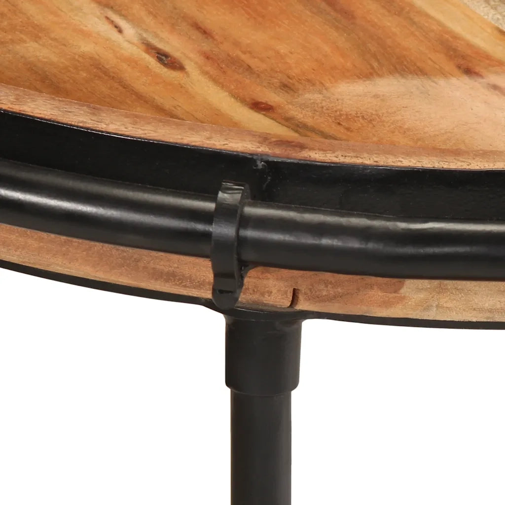 Tavolino-Tavolino da soggiorno-Tavolo ?55x60 cm in Legno Massello di Acacia