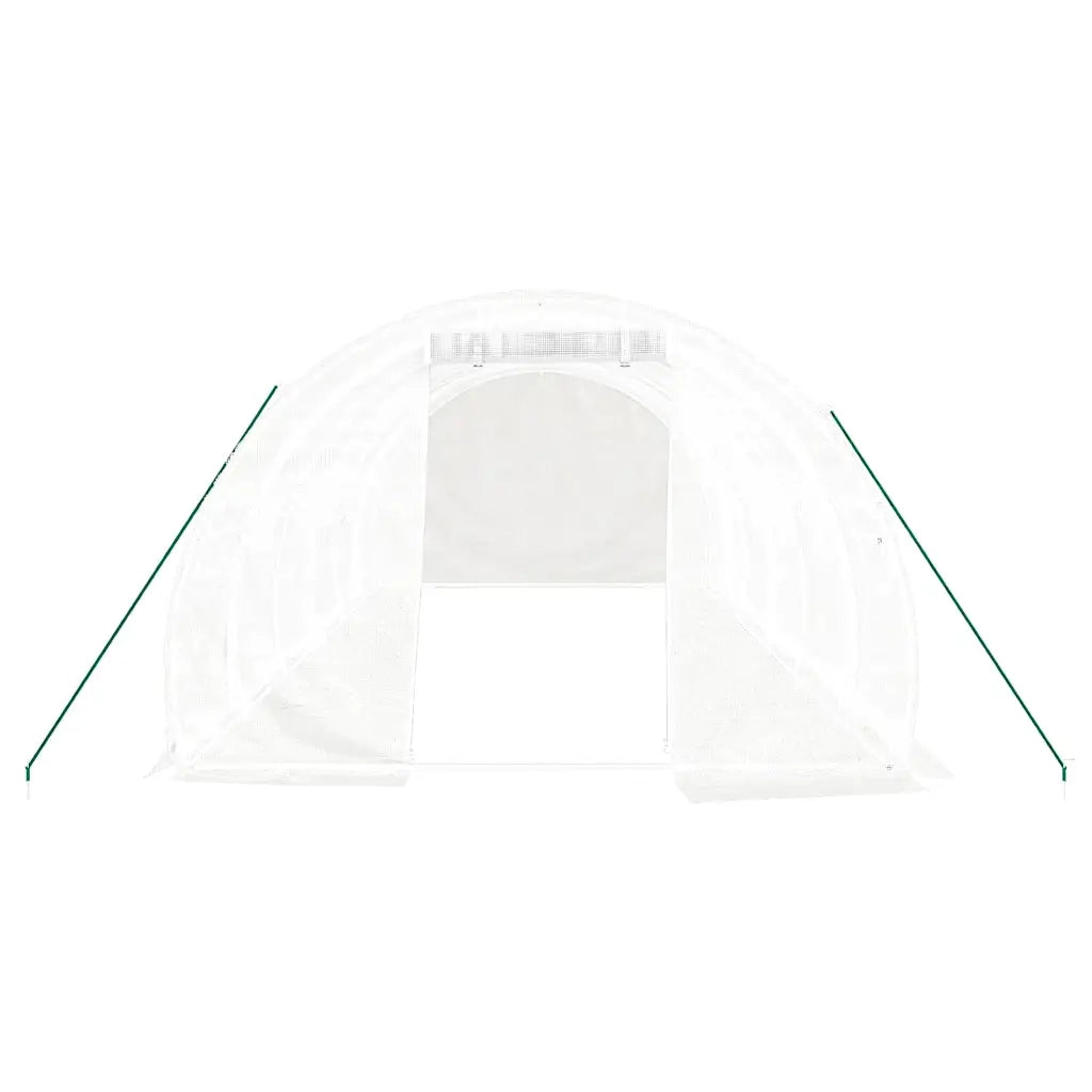 Serra con Telaio in Acciaio Bianco 18 m² 6x3x2 m 3188051