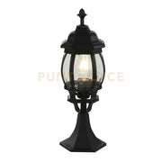 Bel Aire Outdoor Post 500mm, Nero con Vetro Trasparente