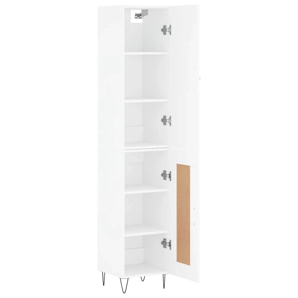 Buffet credenza cassettiera mobiletto mobile contenitore organizer cucina soggiorno salotto alto 34,5 x 34 x 180 cm legno ingegnerizzato bianco 02_0032297