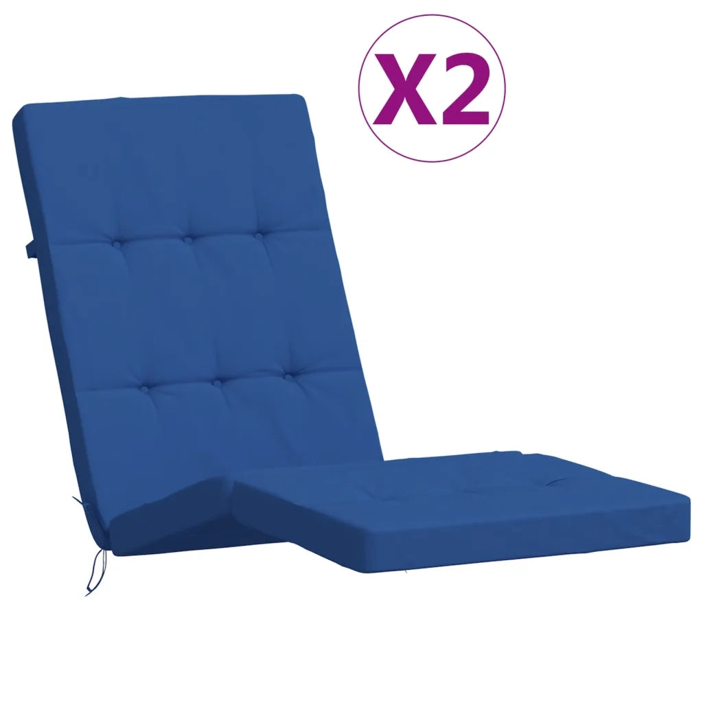 Cuscini per Sedia a Sdraio 2 pz Blu Reale in Tessuto Oxford 361994