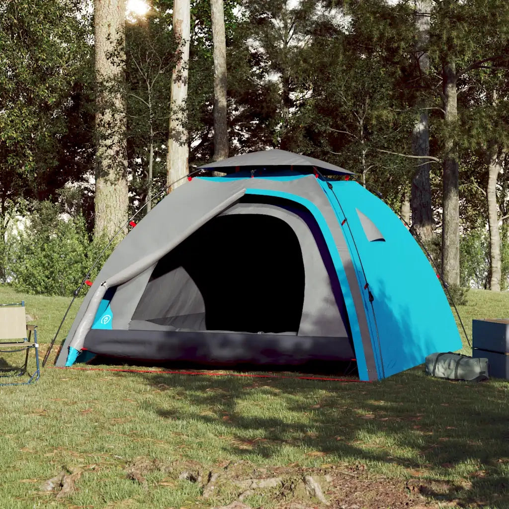 Tenda a Cupola da campeggio | Tenda da campo 4 Persone Blu a Rilascio Rapido