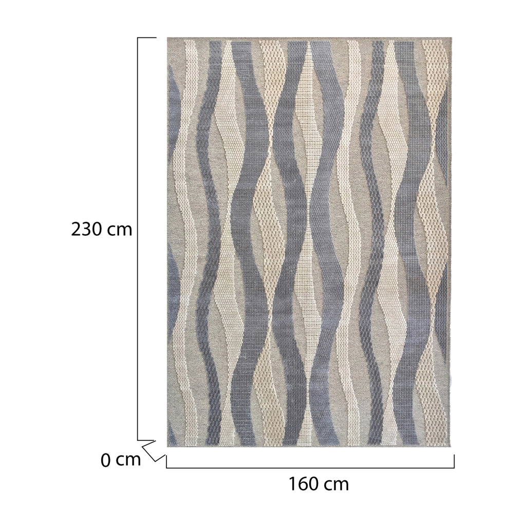 Lasane, Tappeto Punti 820000 m2 Pelo 100% Viscosa base Lana, 230x160 cm Beige