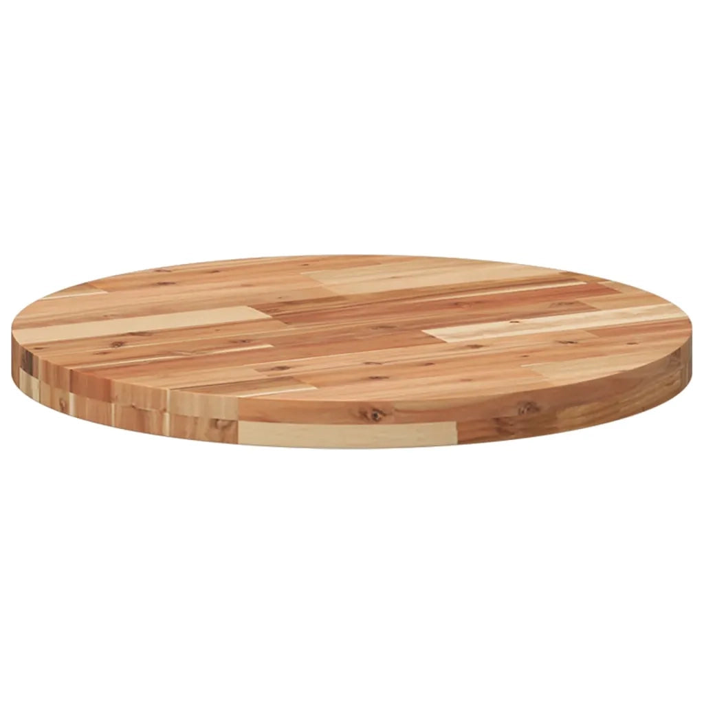 Piano Tavolo Rotondo Ã˜60x4 cm in Legno Massello di Acacia