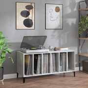 Mobile Porta Dischi Grigio Cemento 100x38x48 Legno Multistratocod mxl 103333