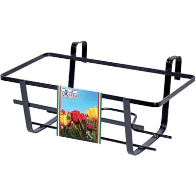 BALCONIERA GERANIO FISSA - FERRO BATTUTO VERN NERO CM 50X28 H.CM 18- 5 pezzi
