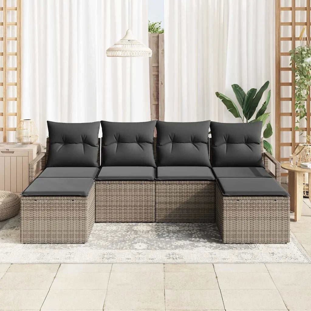 Set di divani 6 pcs Grigio polyrattan 3346489