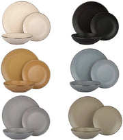 Piatti in ceramica, multicolore, 18 pezzi