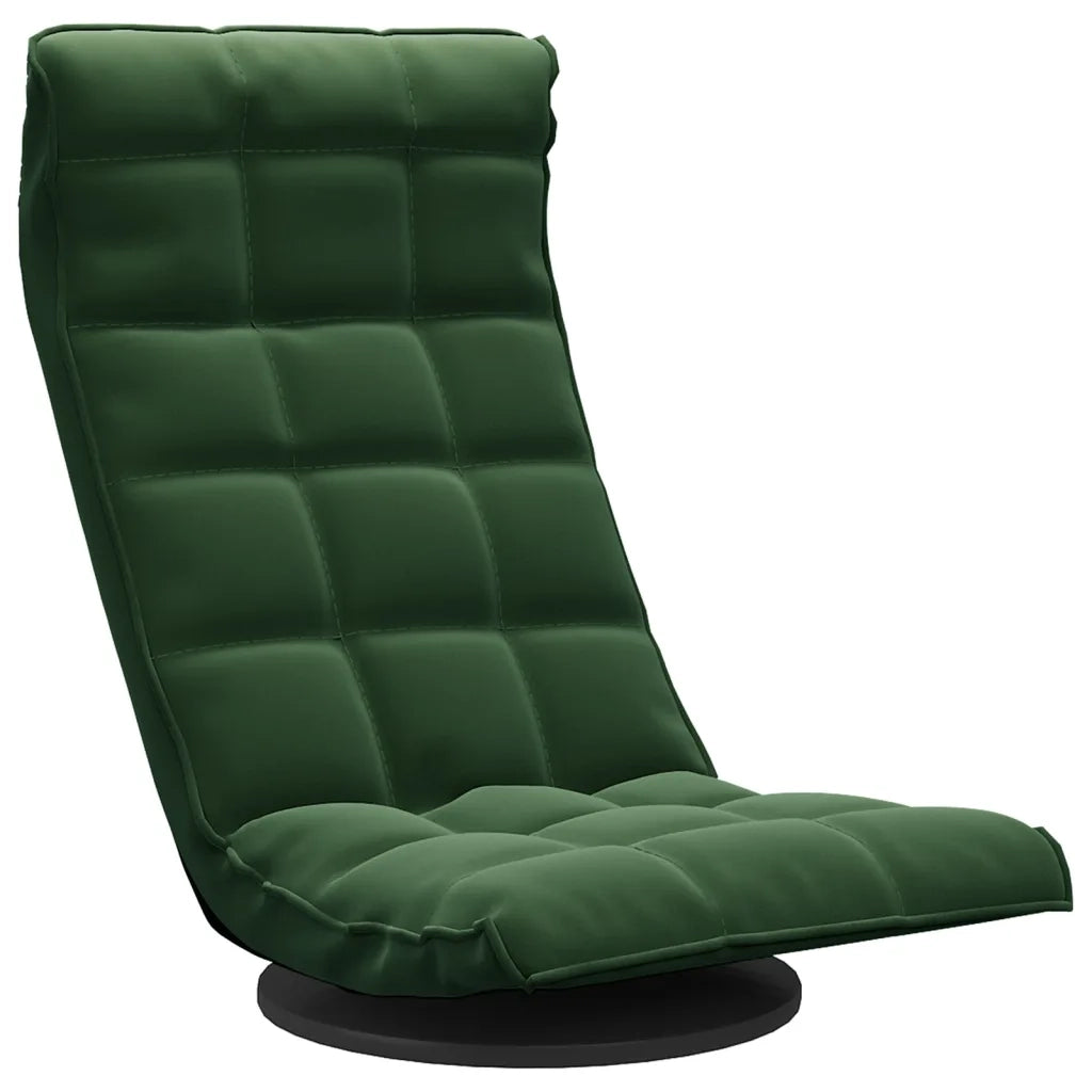 Sedia da Pavimento Girevole Verde Scuro in Velluto CFW3115806
