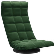 Sedia da Pavimento Girevole Verde Scuro in Velluto CFW3115806