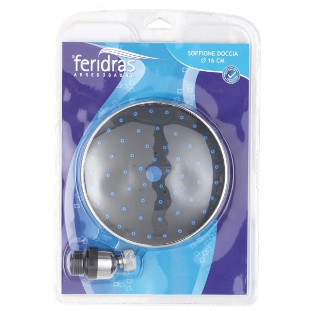 Trade Shop - Soffione Doccia Tondo Diametro 16 Cm In Abs Cromato Miscelatore Shower -