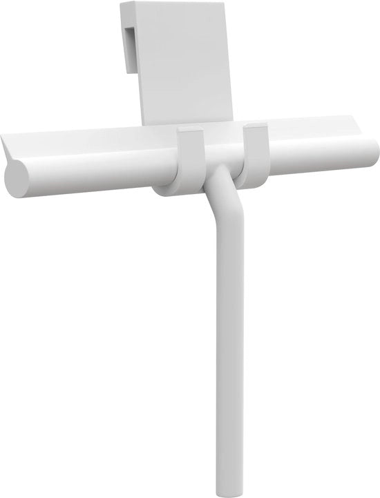 Douchecabinewisser Siliconico con Alloggiamento senza Fori (Bianco, 24 cm Lip) - Wisser e Douchewisser Extra Largo - Wisser per Parete Doccia - Wisser con Movimento Liscio per Acqua