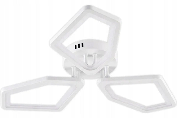 Plafoniera LED geometrica bianca 3 luci dimmerabile Vargo