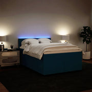 Giroletto a Molle con Materasso Blu 140x200 cm in Velluto 3288628