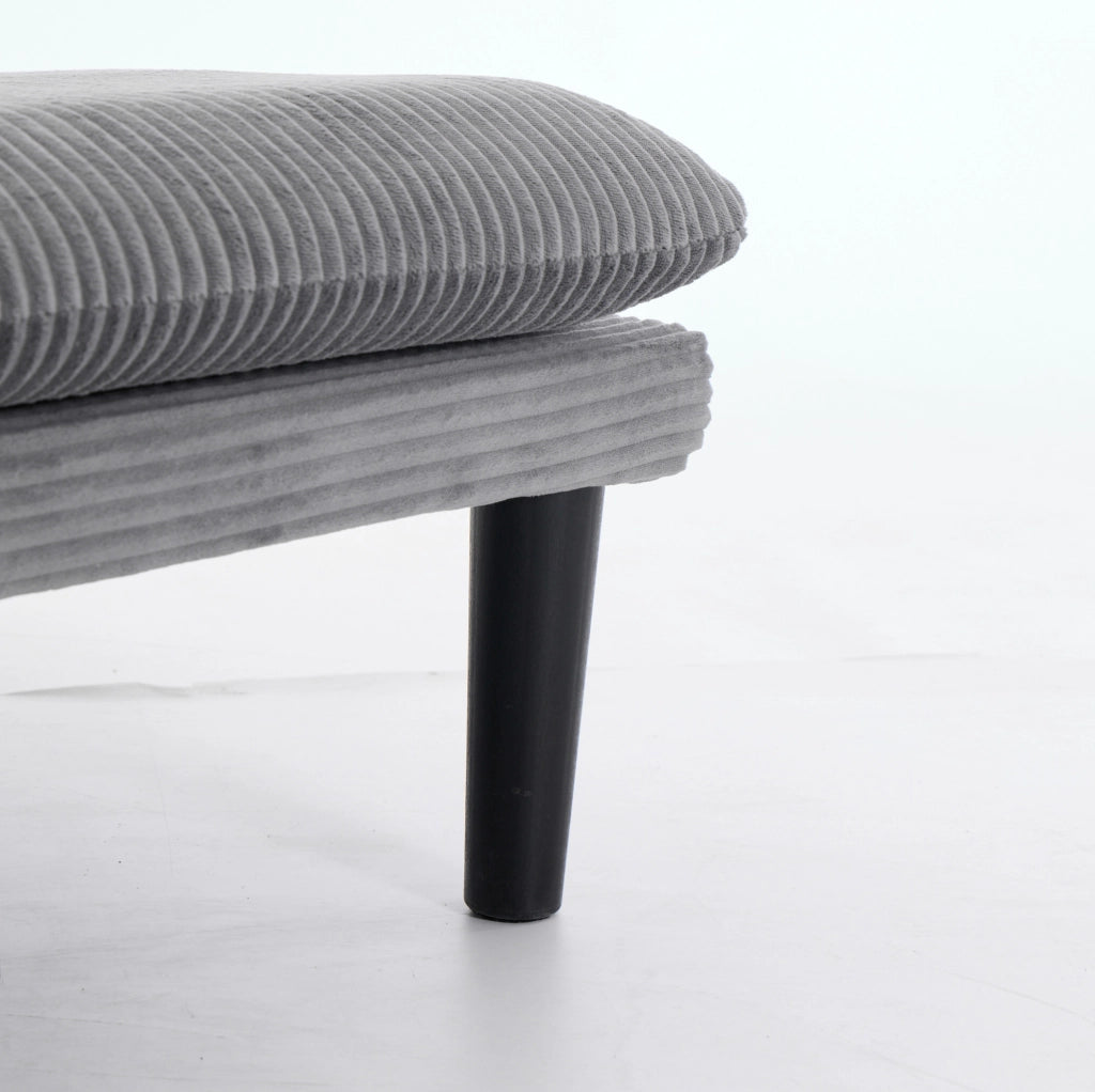 Divano letto con schienale regolabile in velluto grigio