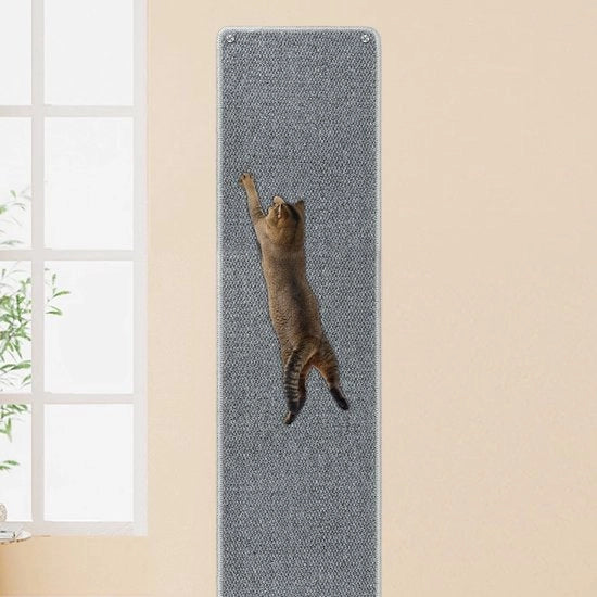 Matto di gatto 71x15,8 pollici, matto di gatto spesso, fissaggio alla parete, sisal, tappeto, matto di gatto, adatto per fissaggio alla parete, grigio