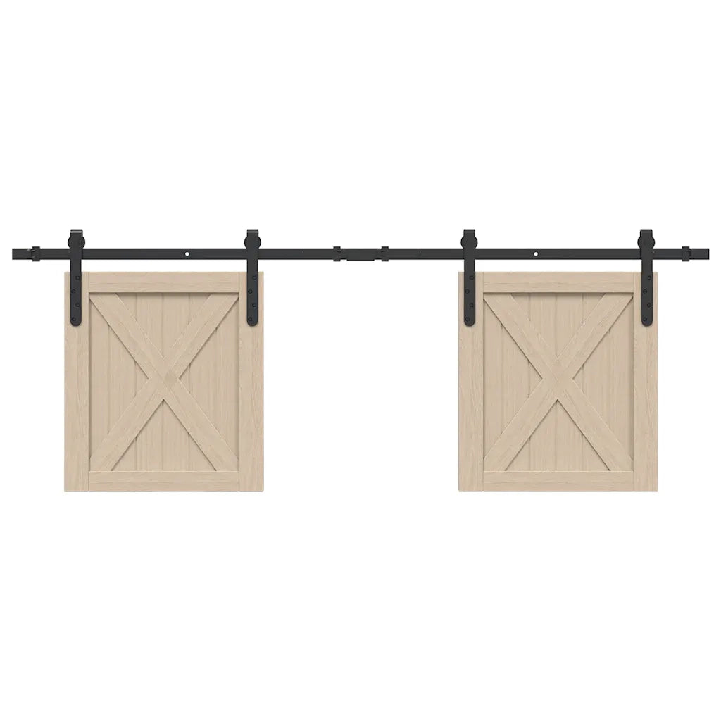 vidaXL Kit Anta Scorrevole per Armadio 152 cm in Acciaio al Carbonio