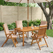Set da pranzo da giardino 5 pezzi Naturale 3434568