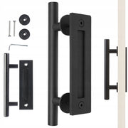Maniglia per Porta Scorrevole Stile Loft Retrò Nero Opaco Premium