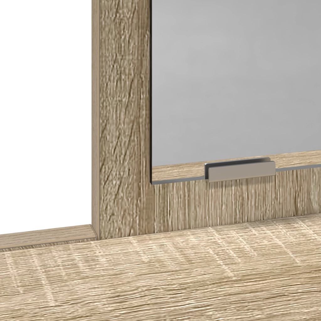 Tolettiera  con cassetti in rovere Sonoma 100x41x140 cm