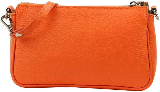 Borsa a spalla in pelle reale Crossbody tas Portafoglio piccola tas Avanzata 23x13cm Jennie G323 (Arancione)