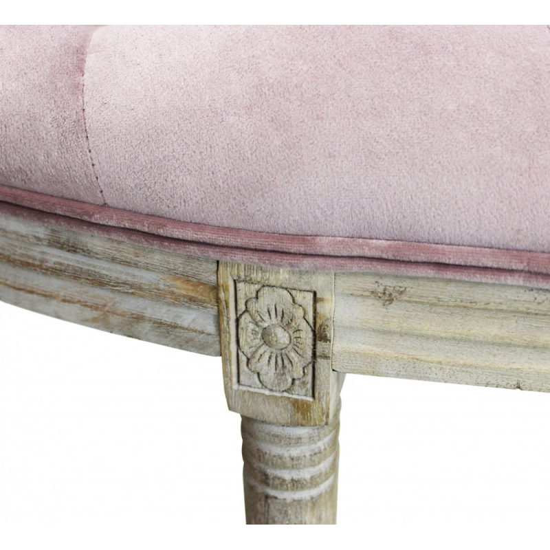 Set di 2 PANCA MARGI IN VELLUTO ROSA