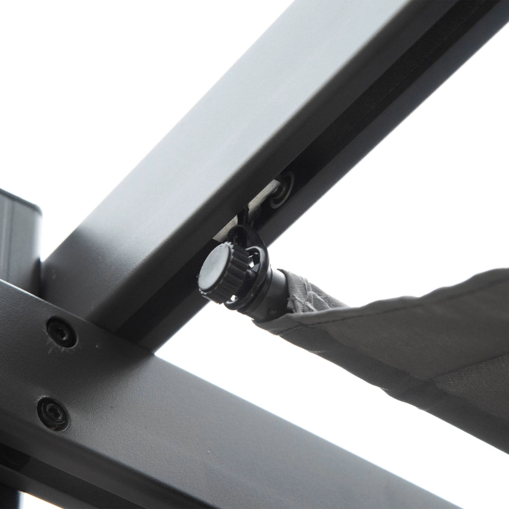 Pergola 3x3 m con tetto retrattile ¨C zephmum ¨C grigio scuro alluminio