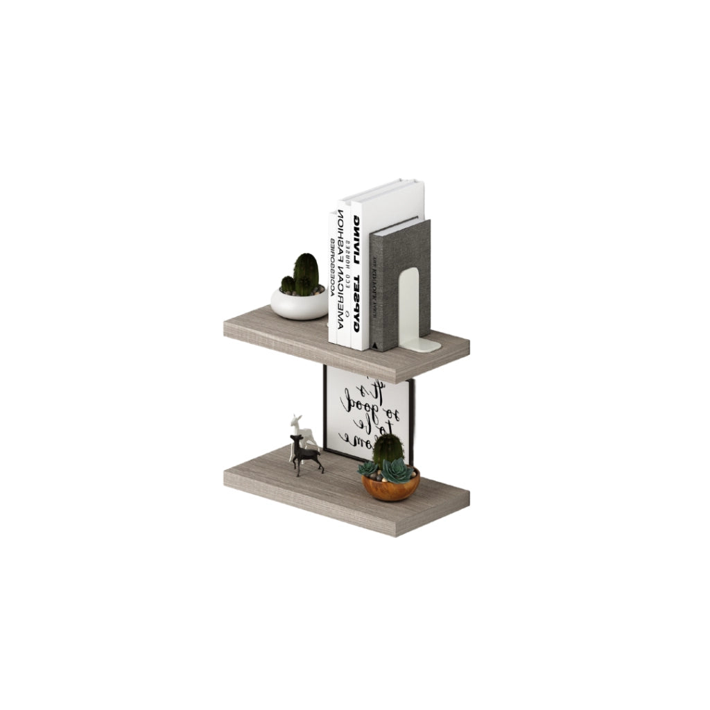 Coppia mensole a muro colore Olmo H2,2x45x23cm