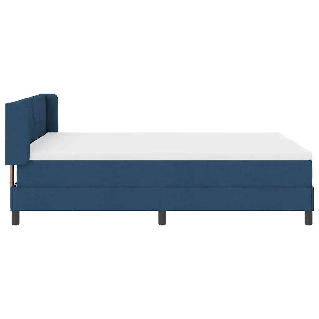 Letto a molle con testiera Blu 190 x 140 cm Tessuto 3341166