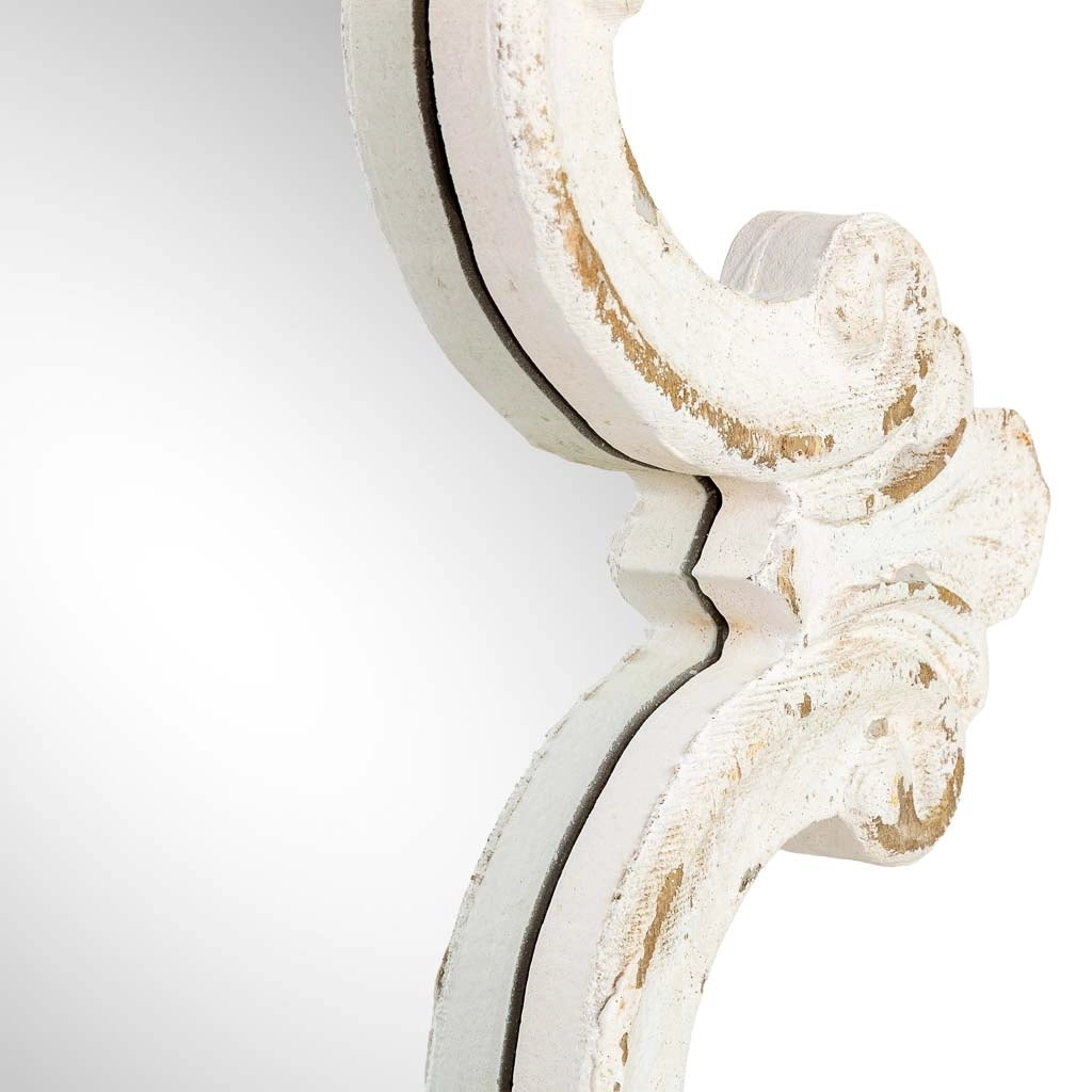 Specchio da parete in legno bianco 59x3,5x76h cm