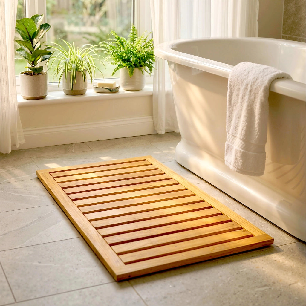 Tappetino da Bagno in Legno di Acacia ¨C zephmum ¨C 91x51 cm